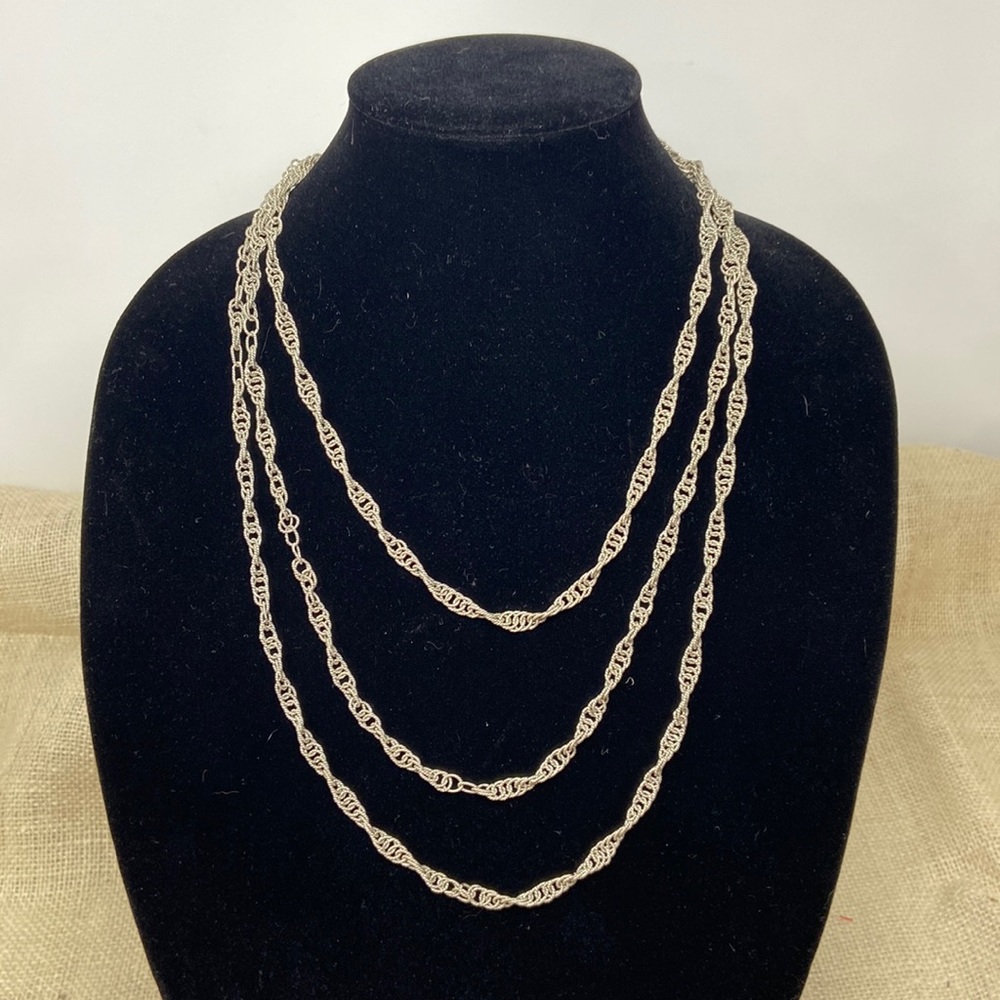 74” Silver Necklace Multistyles